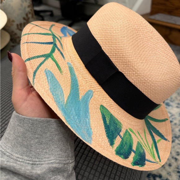 SensiStudio Hand Painted Panama Hat - Picture 3 of 5